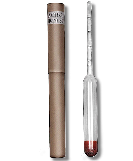 Спиртомер лабораторный 40-70%