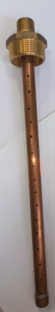 Барбатер медный 1 1/4 - наружная резьба, 1/2 наружная резьба