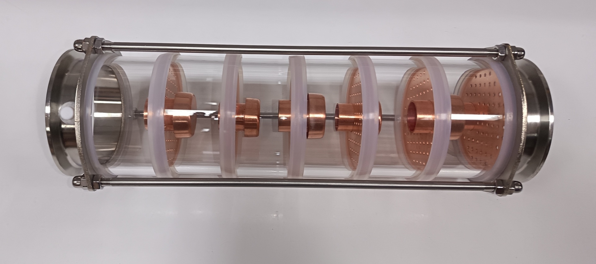 Тарельчатая колпачковая ректификационная  медная колонна 3' Domspirt 