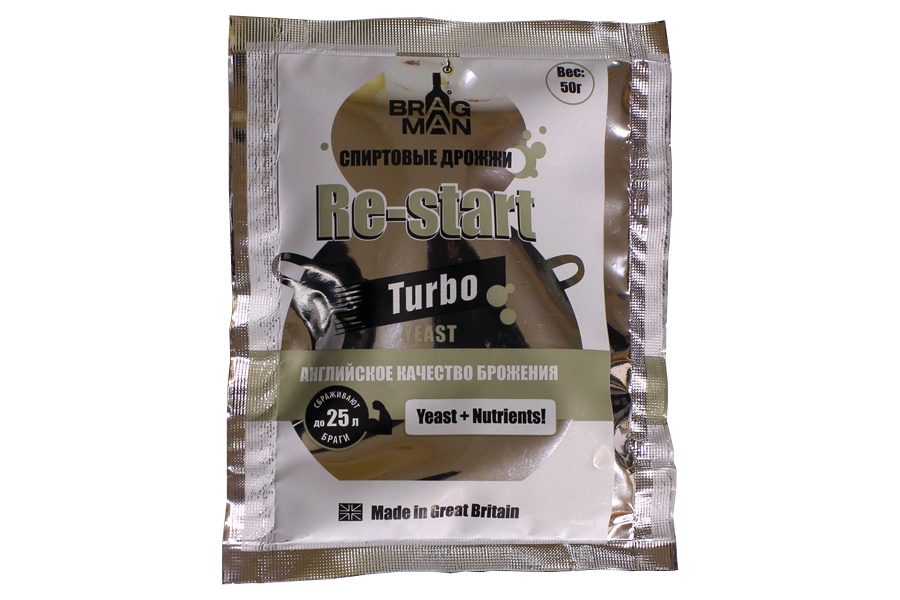 Спиртовые дрожжи Bragman 'Re-Start', 50г